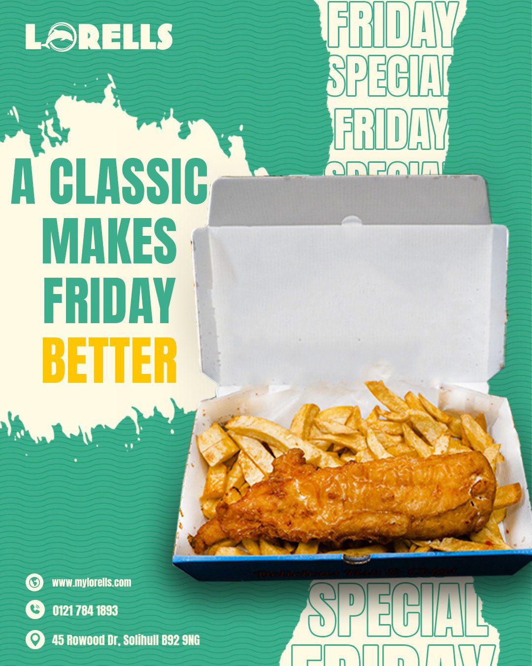 Lorells Friday Special graphic design
