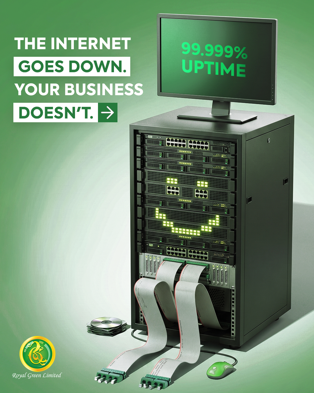 Royal Green Limited uptime campaign graphic design