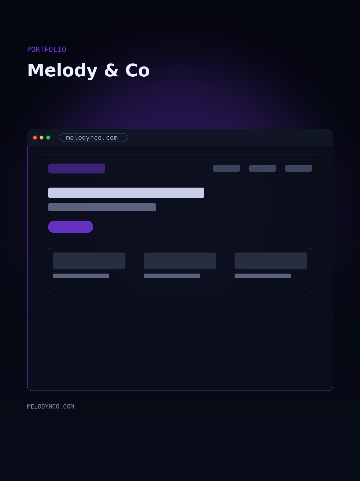 Melody & Co website preview