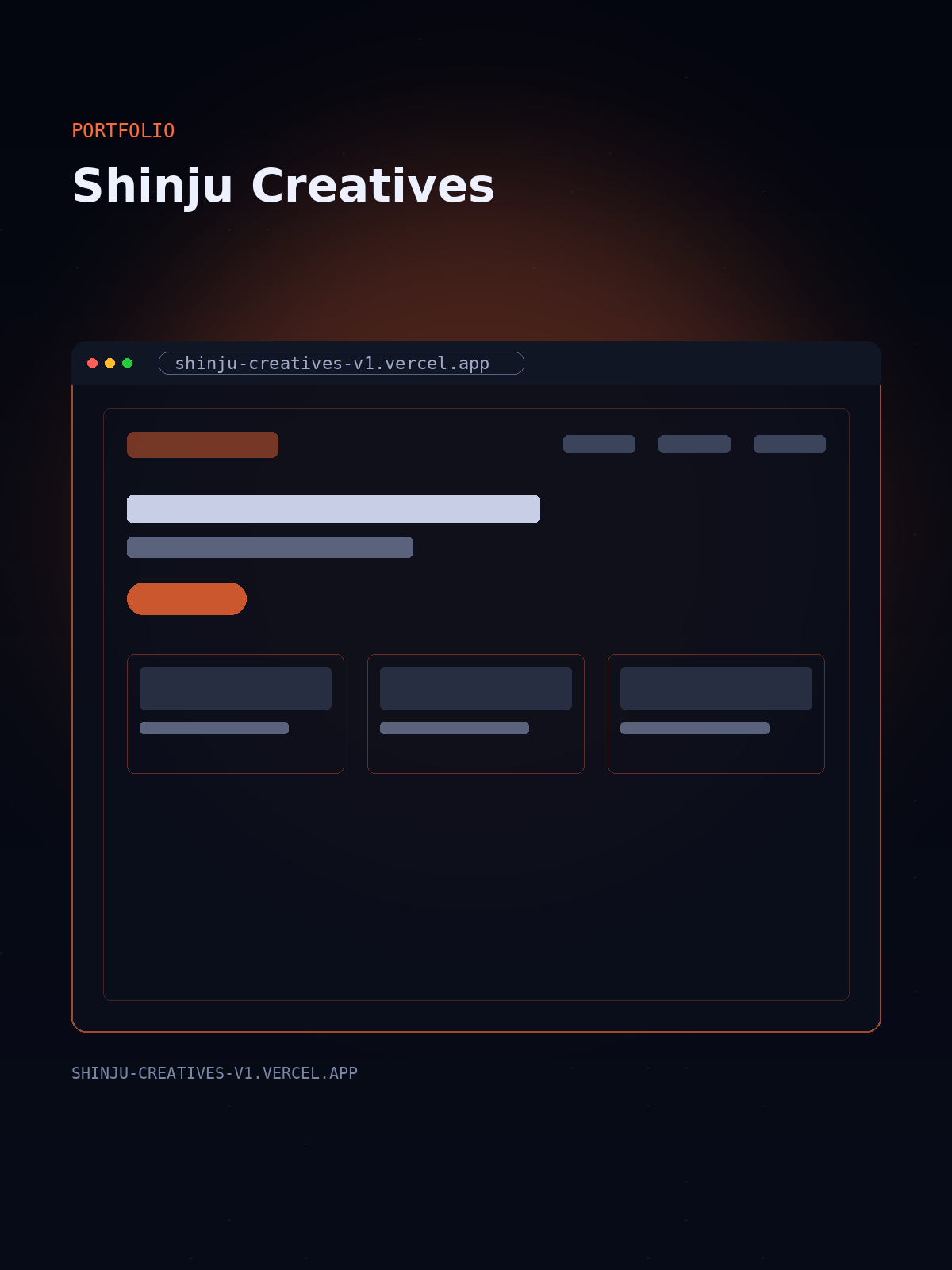 Shinju Creatives website preview